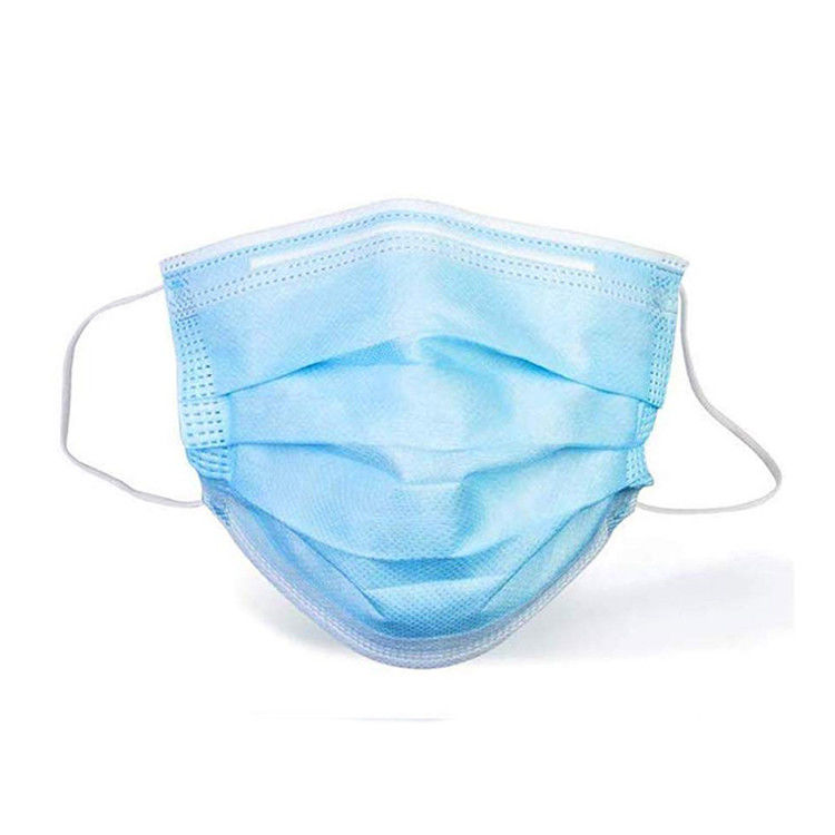 3 ماسک پزشکی یکبار مصرف بدون الیاف شیشه ای رنگ آبی هیپوآلرژنیک