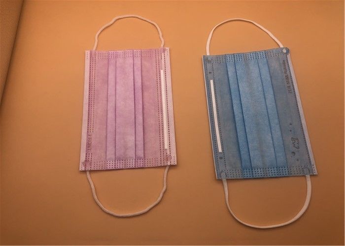 ماسک یکبار مصرف قابل تنفس 3Ply سفید با کراوات روی Spunlace / Spunbond
