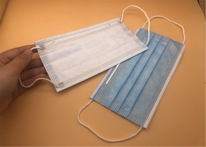 ماسک صورت ضد پارچه یکبار مصرف یکبار مصرف آنتی ویروس 3 Ply / ماسک صورت پارچه ای بدون پارچه آبی